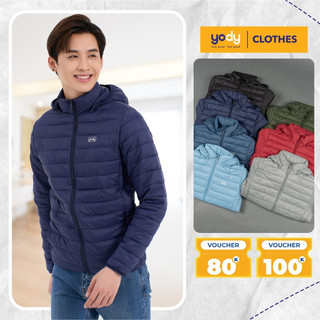 Áo khoác phao nam YODY có mũ giữ nhiệt siêu nhẹ chống nước nhiều màu sắc PHM5001