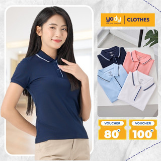 Áo thun polo nữ cafe YODY thấm hút mồ hôi, khử mùi cơ thể nhanh khô, không nhăn nhàu  APN7012
