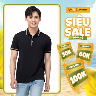 [ĐG 99K - Không đổi trả] Áo thun polo nam YODY coolmax phối bo tay ngắn cổ bẻ thấm hút tốt APM3681