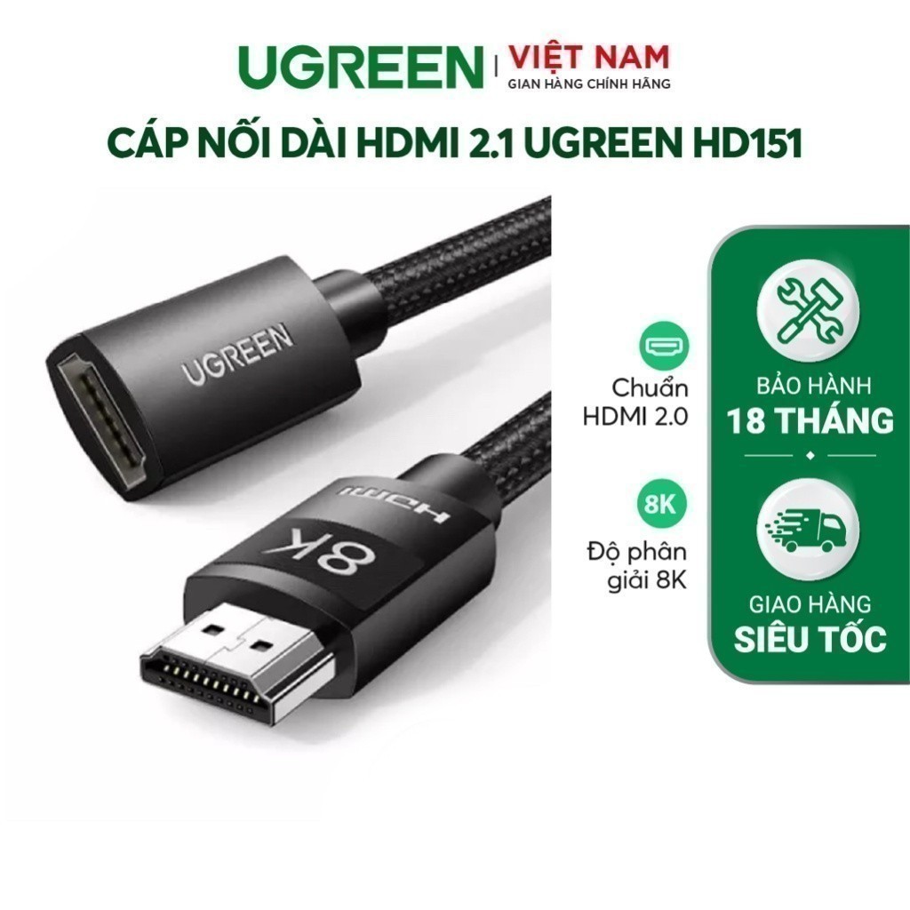 Cáp nối dài HDMI 2.1 8K UGREEN HD151