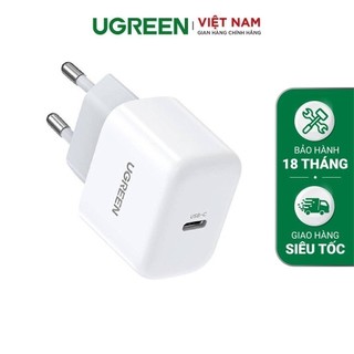 Củ sạc nhanh cổng Type-C 20W Màu Trắng Ugreen CD241 10220 - Hàng phân phối chính hãng - Bảo hành 18 tháng 1 đổi 1