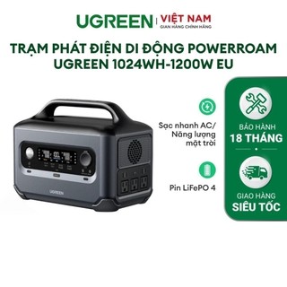 Trạm phát điện di động powerroam ugreen 680wh-600w eu/1024wh-1200w eu | 2usb-c+2*usb-a & car port |bh 18 tháng
