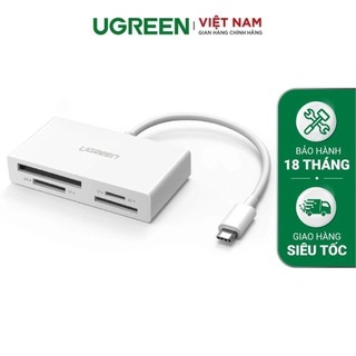 Bộ chuyển đổi USB-C sang đầu đọc thẻ nhớ 4 cổng Micro SD/TF/CF/MS UGREEN CM102 40444