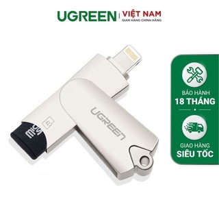 Đầu đọc thẻ TF cho iPhone/iPad cổng Lightning và USB 2.0 chất liệu nhôm cao cấp 30699