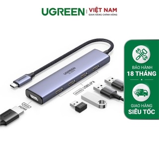Hub chuyển đổi Type C UGREEN CM478 (5 trong 1) | Tốc độ lên đến 5 Gpbs | Phân giải 4K@30Hz | Bảo hành 18 tháng | 20955