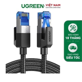 Cáp mạng cat8 đúc sẵn bọc dù dài 15m chính hãng ugreen nw153