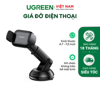 Giá đỡ điện thoại UGREEN | 4.7 - 7.2 inch | Hít chân không trên bề mặt kính | Thích hợp dùng trên ô tô | 60991