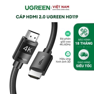 Cáp HDMI 2.0 độ phân giải cao 4K/60Hz Ugreen HD119 | Cho RTX 3080 PS4 Xbox Bộ Chia HDMI HDMI Công Tắc Aux