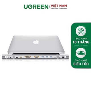 Bộ chuyển đổi đa năng USB type C hỗ trợ 13 cổng đầu ra, cáp dài 0.5m UGREEN MM131