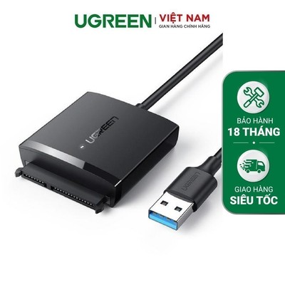 Bộ chuyển đổi ra ổ cứng và SSD SATA UGREEN CM257 Hỗ trợ chân cắm DC 5.5mm - Bảo hành 18 tháng 1 đổi 1 60561 60561EU
