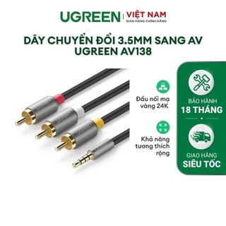 Dây chuyển đổi 3.5mm sang AV màu trắng UGREEN AV138