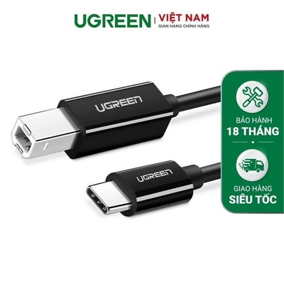 Cáp máy in sử dụng cho thiết bị hỗ trợ cổng USB Type C dài 1-1.5m UGREEN US241