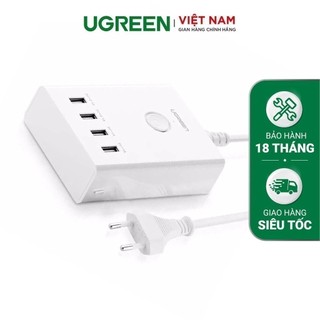 Trạm sạc usb 4 cổng ugreen cd102 20375 + tặng kèm 2 dây sạc micro usb sang usb 2.0
