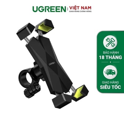 Giá đỡ điện thoại UGREEN dùng cho xe đạp 60989  - Xoay góc 360, tương thích điện thoại có màn hình từ 4.6 đến 6.5 inch