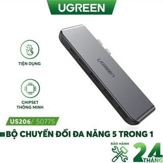 Bộ chuyển đổi 5 trong 1 ugreen cm206 50775 mở rộng 2 cổng usb-c 3.1, 3 cổng usb 3.0