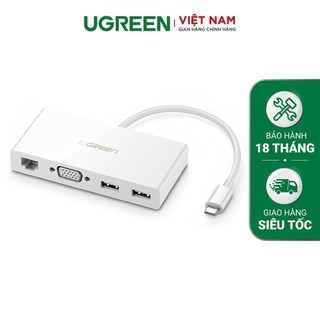 Bộ chuyển đổi USB type C sang VGA và 3 cổng USB3.0 UGREEN MM133 40375