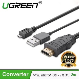 Dây MHL Micro USB (5 chân) sang HDMI cho android lên TV máy chiếu UGREEN - MH101) .