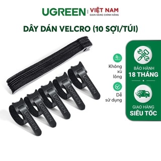 Dây dán tiện lợi UGREEN 50370 20245 Velcro làm gọn dây sạc, dây tai nghe, dây máy tính...dài 14cm và 18cm
