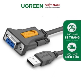 Cáp chuyển đổi USB sang Com RS232 (DB9) căí dài 1,5m UGREEN 20201