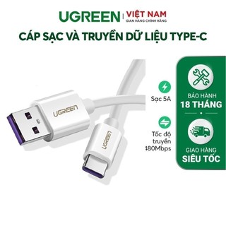 Cáp sạc và truyền dữ liệu từ cổng USB 2.0 sang USB type C dài từ 0.25-2m UGREEN US253