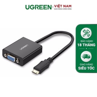 Dây cáp chuyển đổi Mini HDMI sang VGA cái dài 16CM UGREEN MM112