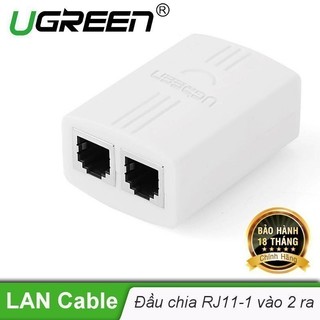 Đầu chia RJ11 - 1 vào 2 ra - UGREEN 20351 (trắng)