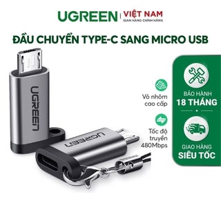 Đầu chuyển cổng Type C sang cổng Micro USB UGREEN US282 | Sạc và đồng bộ hoá dữ liệu | Bảo hành 18 tháng 1 Đổi 1| 50590.