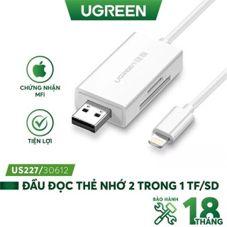 Đầu đọc thẻ nhớ cho iPhone/iPad 2 trong 1 TF/SD UGREEN US227 30612