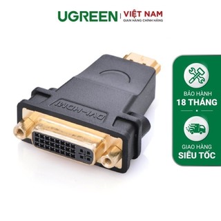 Đầu chuyển đổi HDMI Male to DVI 24+1 Female - dài 20CM - UGREEN 20123