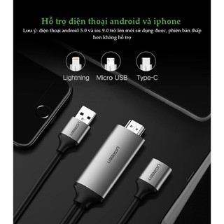 Cáp Chuyển Đổi USB ( micro, lightning, Type-C) Sang HDMI UGREEN 50291