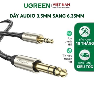 Cáp chuyển đổi âm thanh 3.5mm đầu đực sang 6.35mm đầu đực UGREEN AV127