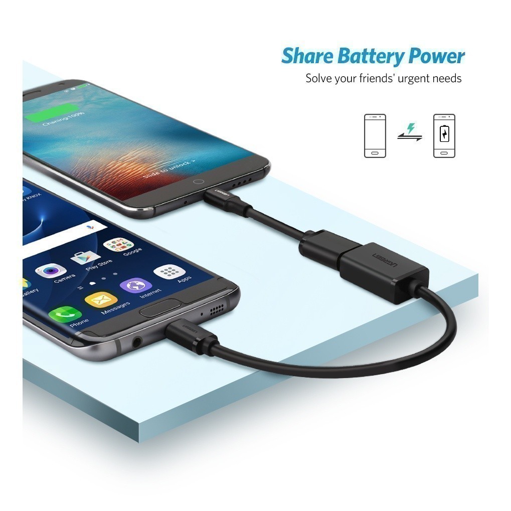 Dây Micro USB 2.0 OTG UGREEN US133 | Vỏ PVC cao cấp | Tốc độ truyền tải dữ liệu 480Mbps | Bảo hành 18 tháng | BigBuy360 - bigbuy360.vn