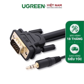 Dây cáp VGA kèm dây Audio 3.5mm Stereo UGREEN VG102