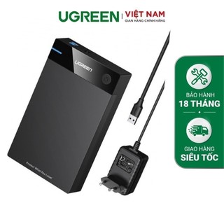 Hộp đựng ổ cứng SATA 3.5/2.5 inch USB 3.0 UGREEN US222  Hỗ trợ 10TB |Tốc độ truyền dữ liệu cao 50422 Bh 18 Tháng 1 Đổi 1