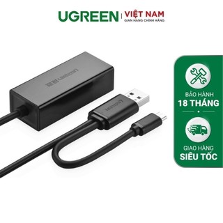Bộ chuyển đổi usb 2.0 sang lan 10/100 mbps cr110 hỗ trợ otg ugreen 30219