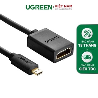 Cáp chuyển đổi micro hdmi đực sang hdmi cái dài 20cm ugreen 20134 .
