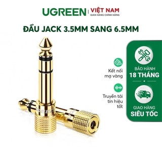 Đầu jack chuyển đổi âm thanh từ cổng 3.5mm cái sang cổng 6.5mm chính hãng UGREEN 20503