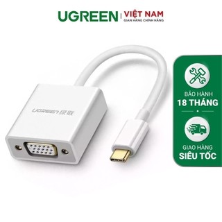 Bộ chuyển đổi usb-c sang vga dài 10cm ugreen cm140 - hàng phân phối chính hãng - bảo hành 18 tháng