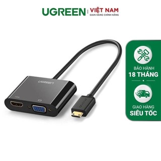 Bộ chuyển đổi HDMI sang HDMI/VGA (hỗ trợ nguồn 5V + Audio 3.5) 30cm UGREEN CM101 40744