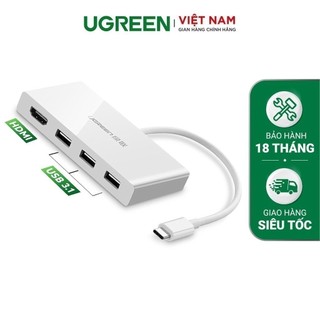 Bộ chuyển đổi USB Type-C sang HDMI và Hub USB 3.1 dài 15cm UGREEN 40374