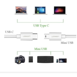 Dây USB-C sang Mini USB UGREEN US242 40418 dài 1.5m