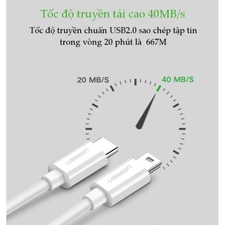 Dây USB-C sang Mini USB UGREEN US242 40418 dài 1.5m