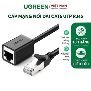 Cáp mạng kéo dài CAT6 UTP hai đầu RJ45 một đầu cái một đầu đực chính hãng UGREEN NW112