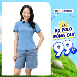 Áo thun polo nữ yody airy cafe bo 3 màu apn5418