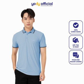  Áo polo YODY nam tay ngắn phối bo có viền tay thoáng mát mềm mại MPS32