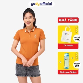 Áo polo nữ YODY vải mắt chim mềm mịn không nhăn in hình thỏ - APN5086