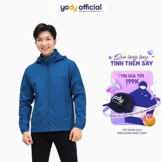 Áo gió nam YODY 3C phối lưng chống nước chống bụi cản gió bản 2 lớp AKM4027 MAK11
