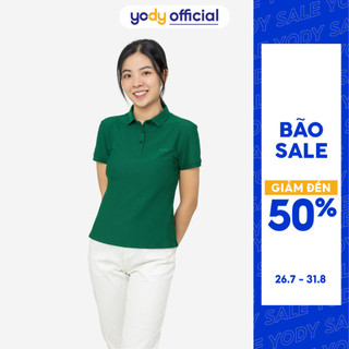  Áo Polo YODY Nữ chất liệu mềm mịn thoáng mát NPS22