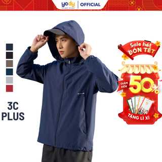 Áo khoác gió nam YODY 2 bản 3C PLUS Cản gió Chống thấm nước Cản bụi thoải mái khi mặc MAK21 AKM5037