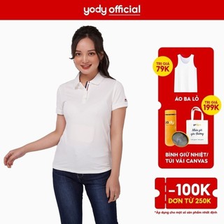 Áo polo nữ YODY vải mắt chim co giãn - APN5194